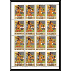 065c - Fujeira - MNH ** Mi N°1006 /1010 A Tableau tableaux gauguin french paintings nus nudes feuilles sheets