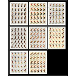 066c - Umm al Qiwain - MNH ** Mi N°225/232 A oiseaux (rapaces) Birds of prey feuilles sheets cote 225 euro