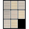 066c - Umm al Qiwain - MNH ** Mi N°225/232 A oiseaux (rapaces) Birds of prey feuilles sheets cote 225 euro