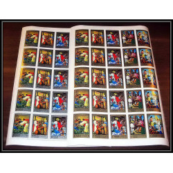 067c - Sharjah - MNH ** Mi N°748/757 A religion life of jesus christ Tableau (Painting) feuilles sheets