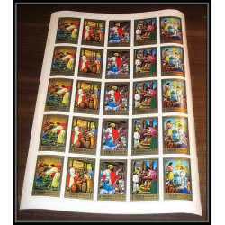 067c - Sharjah - MNH ** Mi N°748/757 A religion life of jesus christ Tableau (Painting) feuilles sheets