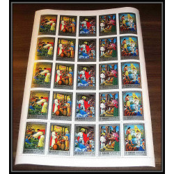 067c - Sharjah - MNH ** Mi N°748/757 A religion life of jesus christ Tableau (Painting) feuilles sheets
