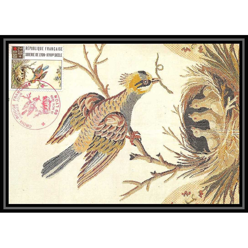 4491/ Carte maximum card France N°2612 Croix rouge (red cross) 1989 Soirie édition lyon fdc 1989 oiseaux birds