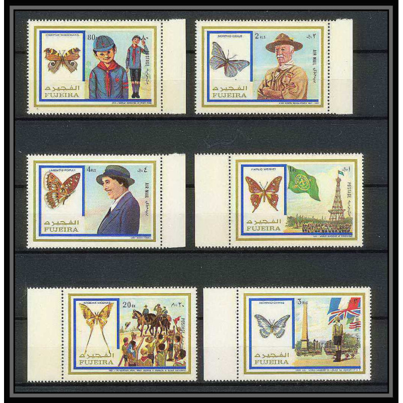 069 - Fujeira - MNH ** Mi N°999/104 A Scout scouting - jamboree papillon (scouts and butterflies)
