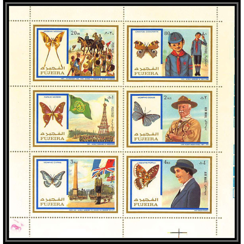 069a - Fujeira - MNH ** Mi N°999/104 A Scout scouting - jamboree papillon (scouts and butterflies)