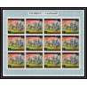 071c - Fujeira - MNH ** Mi N°302/310a animaux (wild animals) lion elephant giraffa tiger rhinoceros feuilles sheets