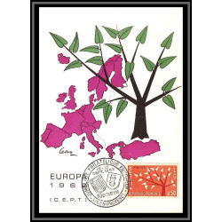48294 N°1358/1359 europa 1962 France jumelage philatélique europeen Carte maximum card fdc édition parison 