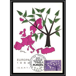 48294 N°1358/1359 europa 1962 France jumelage philatélique europeen Carte maximum card fdc édition parison 
