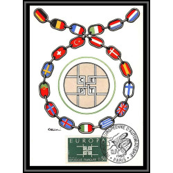48321 N°1397 europa 1963 paris France Carte maximum card fdc édition parison 
