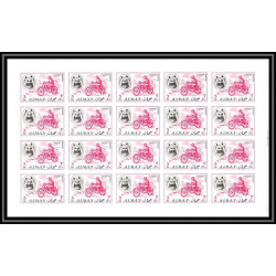 073a - Ajman - MNH ** Mi N°127/140 B Non dentelé imperf means of transport feuilles sheets automobile moto