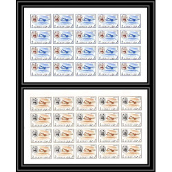 073c - Ajman - MNH ** N°130 + 139 Non dentelé imperf avions (Airplanes) feuilles sheets