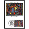 48384 N°1492 Vitrail de la Sainte-Chapelle paris Judas Tableau Painting 1966 France Carte maximum fdc édition parison 