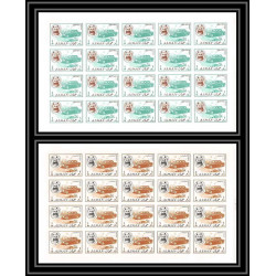 073f - Ajman - MNH ** N°127 + 136 B Non dentelé imperf Voiture ( Cars ) automobile feuilles sheets
