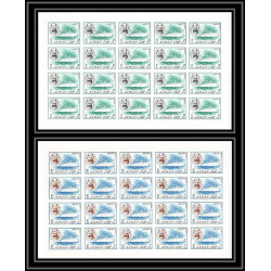 073g - Ajman - MNH ** N°131 + 140 B Non dentelé imperf bateau (boat passenger ship ) feuilles sheets