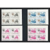 074 - Ajman MNH ** Mi N°127/140 B Non dentelé imperf means of transport avion plane horse helicopter coach bloc 4