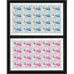 075e - Ajman - MNH ** N°128 + 137 A bus coach feuilles sheets