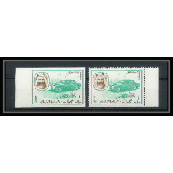 085a - Ajman - MNH ** N°136 A/B Non dentelé imperf + dentelés Voiture ( Cars ) 