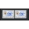 086c - Ajman - MNH ** N°130 A/B Non dentelé imperf + dentelés avion (plane) 