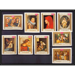 088 - yemen kingdom - MNH ** Mi N°717/725 B Tableau (Painting)s) Non dentelé imperf rubens murillo