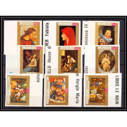 088a - yemen kingdom - MNH ** Mi N°717/725 B Tableau (Painting)s) Non dentelé imperf rubens murillo
