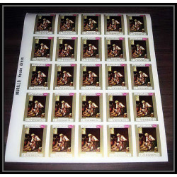 088c - yemen - MNH ** MNH ** Mi N°717/725 B Tableaux - peinture (painting Non dentelé imperf feuilles sheets