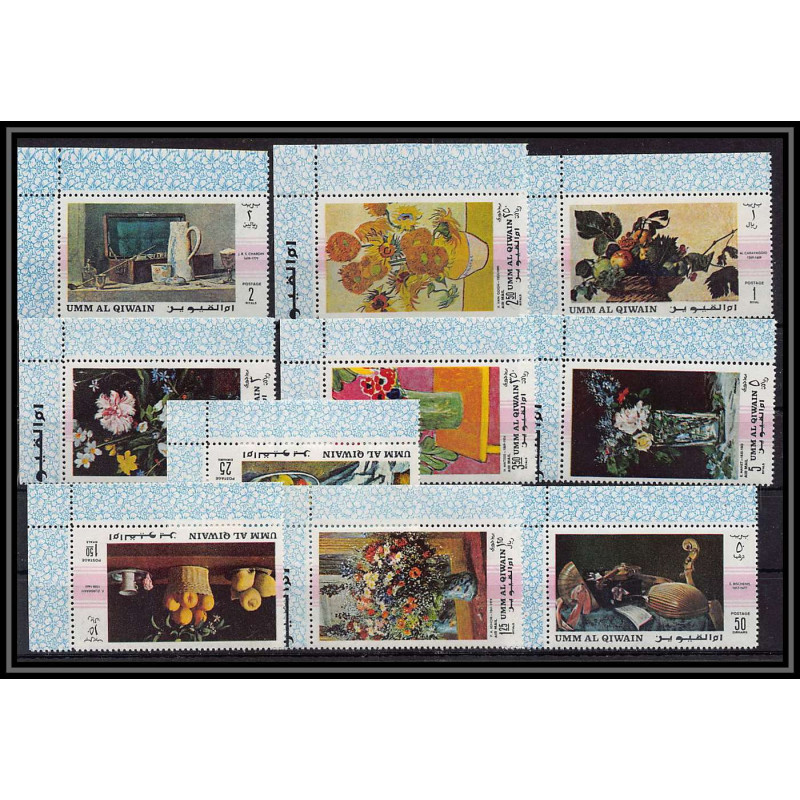 090a - Umm al Qiwain MNH ** Mi N°275/284 A peinture (painting) still lifes nature morte van gogh renoir manet matisse