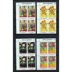 090b - Umm al Qiwain MNH ** Mi N°275/284 A peinture (painting) still lifes nature morte van gogh renoir manet bloc 4