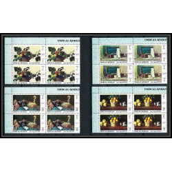 090b - Umm al Qiwain MNH ** Mi N°275/284 A peinture (painting) still lifes nature morte van gogh renoir manet bloc 4