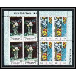 090b - Umm al Qiwain MNH ** Mi N°275/284 A peinture (painting) still lifes nature morte van gogh renoir manet bloc 4