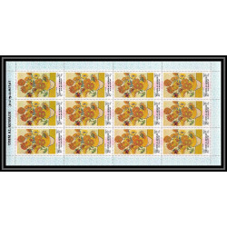 090c Umm al Qiwain MNH ** Mi N°275/284 A peinture (painting) still lifes nature morte van gogh manet feuilles sheets