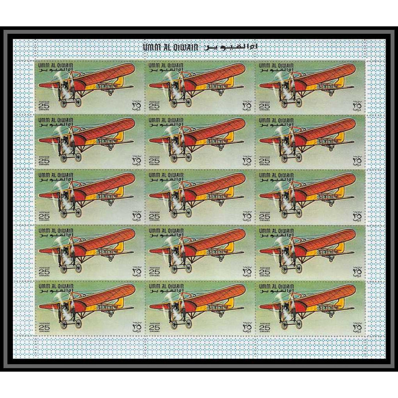091a - Umm al Qiwain - MNH ** N°296 A the history of aviation avion (plane) feuilles sheets blériot
