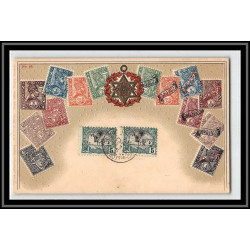 49169 N°53 1909 cote des somalis timbres N°65 ETHIOPIE ETHIOPIA Carte postale embossée gaufrée hankow china