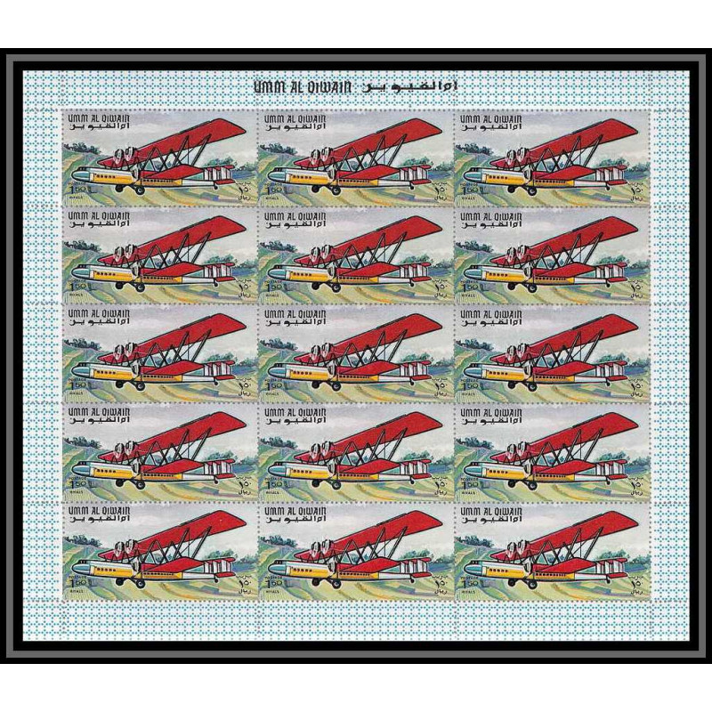 091a - Umm al Qiwain - MNH ** N°299 A the history of aviation avion (plane) feuilles sheets hercules
