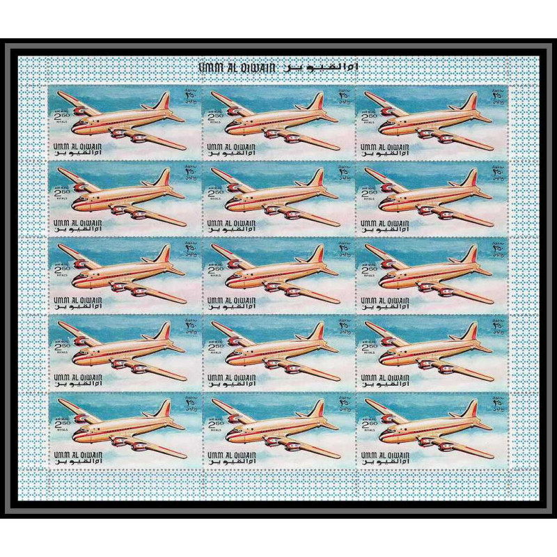 091a - Umm al Qiwain - MNH ** N°302 A the history of aviation avion (plane) feuilles sheets dc4 