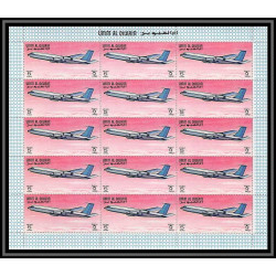 091a - Umm al Qiwain MNH ** Mi N°296/304 A the history of aviation avion (plane) feuilles sheets blériot dc4 boeing