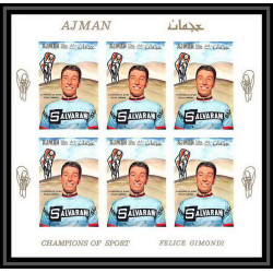 093A - Ajman - MNH ** Mi 354/360 B Cyclisme - velo (Cycling) Non dentelé imperf feuilles sheets