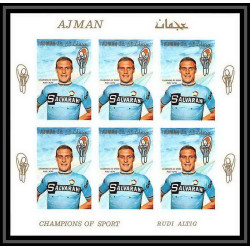 093A - Ajman - MNH ** Mi 354/360 B Cyclisme - velo (Cycling) Non dentelé imperf feuilles sheets
