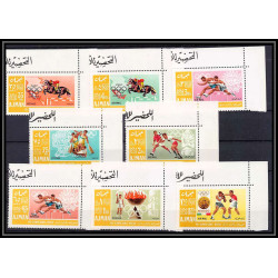 099b - Ajman MNH ** N°189/196 A jeux olympiques (summer olympic games) Mexico 68 show jumping canoe Football soccer