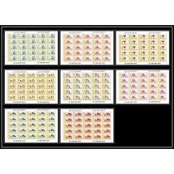 099c - Ajman MNH ** N°189/196 A jeux olympiques (summer olympic games) Mexico 68 jumping soccer feuilles sheets 