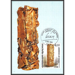 56274 N°2299 cinéma Sculpture César Tableau Painting movie picture 1984 France Carte maximum card fdc édition empire