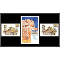 56450 unesco N°79/81 lalibela ethiopie sanaa yemen kotor jugoslavia 1984 France Carte maximum card fdc édition cef