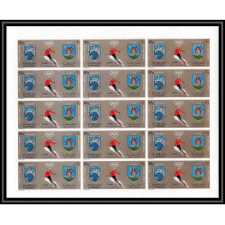 100c Sharjah MNH ** N°825/834 B Non dentelé imperf jeux olympiques olympic games sapporo 72 feuilles sheets