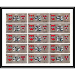 100c Sharjah MNH ** N°825/834 B Non dentelé imperf jeux olympiques olympic games sapporo 72 feuilles sheets