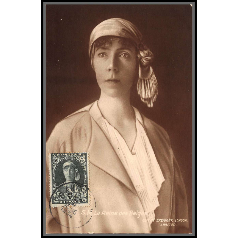 56722 N°328 antituberculeux reine elisabeth 1934 belgique Carte maximum card édition CLD