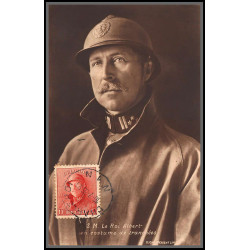 56731 N°168 albert 1er roi casqué 1936 belgique Carte maximum card fdc édition cailliau