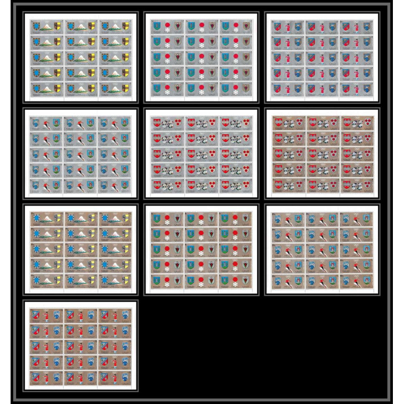 101c Sharjah MNH ** Mi N°825/834 A jeux olympiques (winter olympic games) Sapporo 72 feuilles sheets