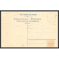 56819 N°9 vue de djibouti 1908 cote francaise des somalis Carte maximum card timbres gaufrée embossée