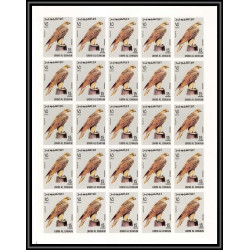 102d - Umm al Qiwain MNH ** N°225/232 B rapaces oiseaux bird birds of prey Non dentelé imperf feuilles sheets
