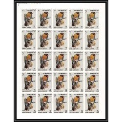102d - Umm al Qiwain MNH ** N°225/232 B rapaces oiseaux bird birds of prey Non dentelé imperf feuilles sheets