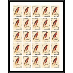 102d - Umm al Qiwain MNH ** N°225/232 B rapaces oiseaux bird birds of prey Non dentelé imperf feuilles sheets